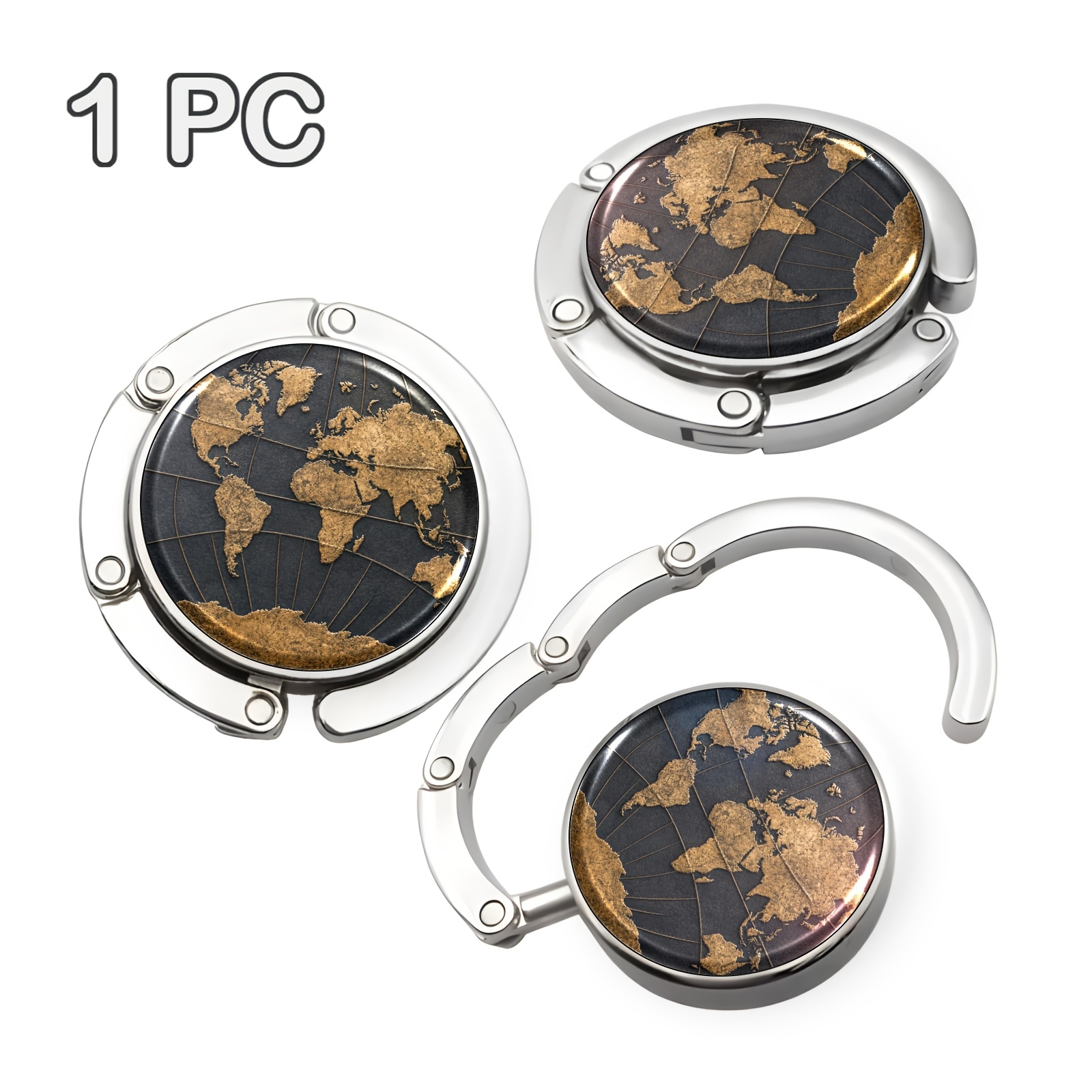 TEMU Gancho Portátil Negro Dorado , Gancho Organizador Plegable para Bolso, Estilo , con Regalo Único, Adecuado para Viajes y Uso Doméstico, de