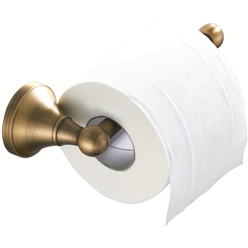 A Wall-mounted Toilet Paper Holder Without A Cover, Made Of Vintage Brass, Measuring 20 Cm / 7.87 Inches, In Brushed End