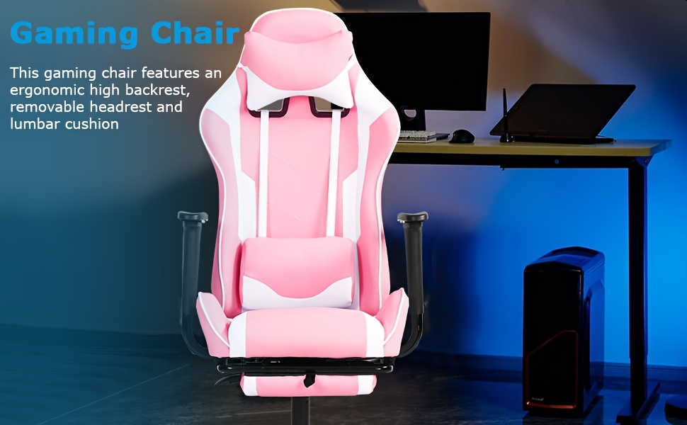 silla juego soporte lumbar masaje silla videojuego Temu