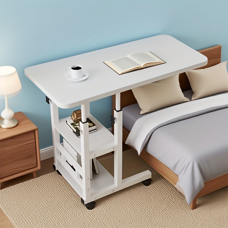 modern bed sofa side table compact and durable construction 2 colors adjustable height side table suitable for living room bedroom small     multi purpose tray home office comfortable space