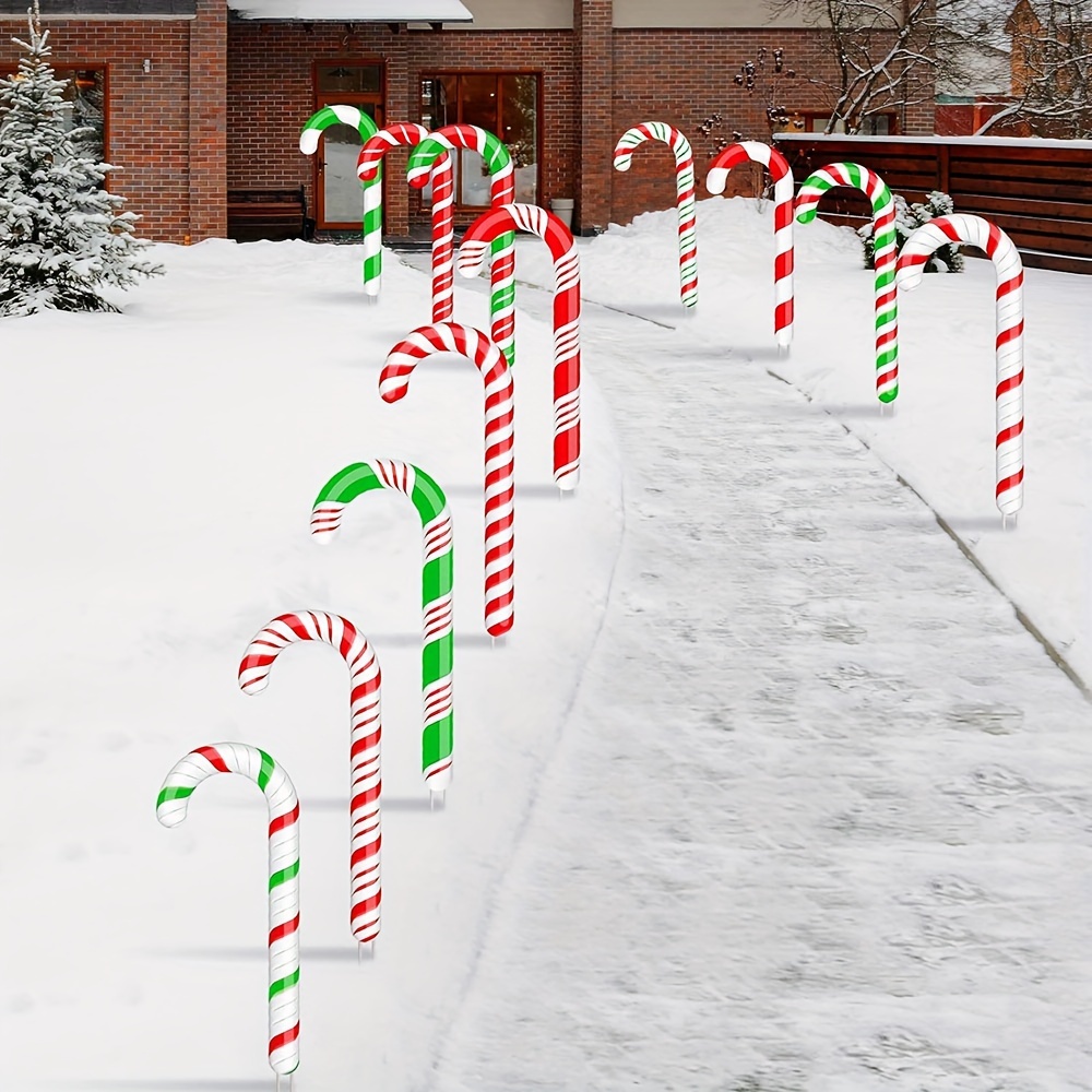 

12pcs Christmas Decorations - & Signs Stakes, Corrugated Garden Ornaments For
