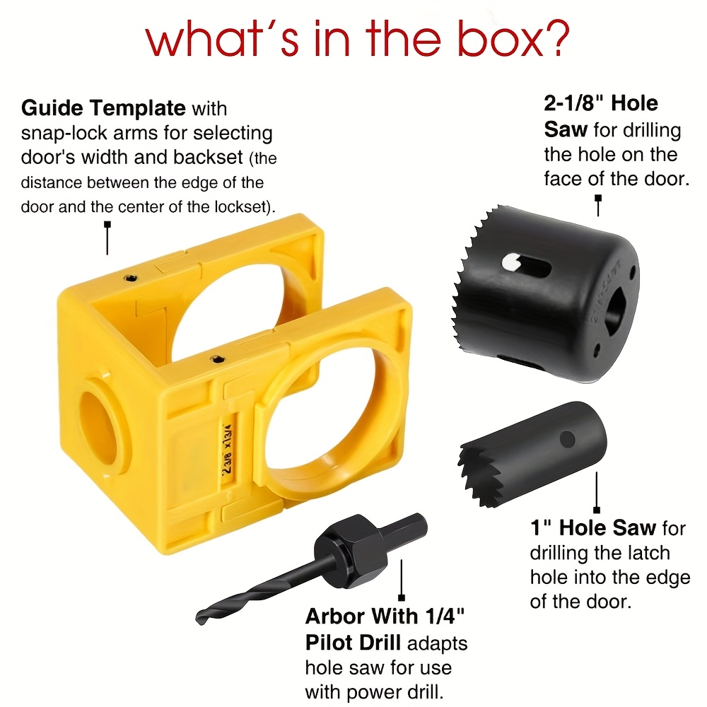 Door Lock Installation Kit with Hammering Door Clamp