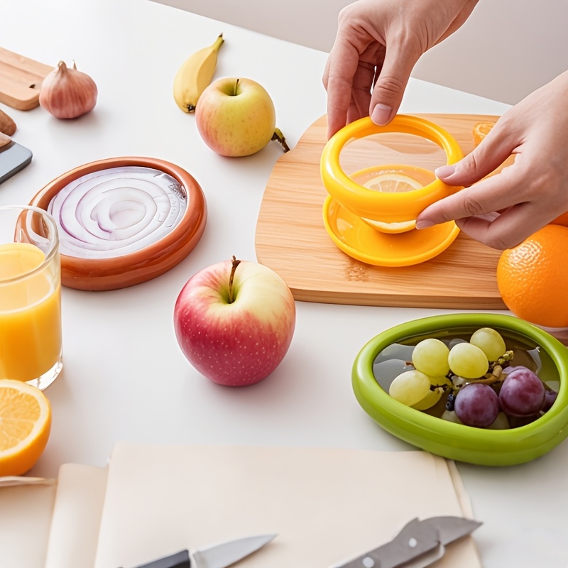 1pc/4pcs Reusable Food Freshness Preservation Pods with Stretchable TPU Lids - Food Storage Containers for Fruit & Vegetable - Washable, Transparent Food Storage Box Set - Keep Fresh Longer, Perfect for Kitchen Organization, Christmas gifts