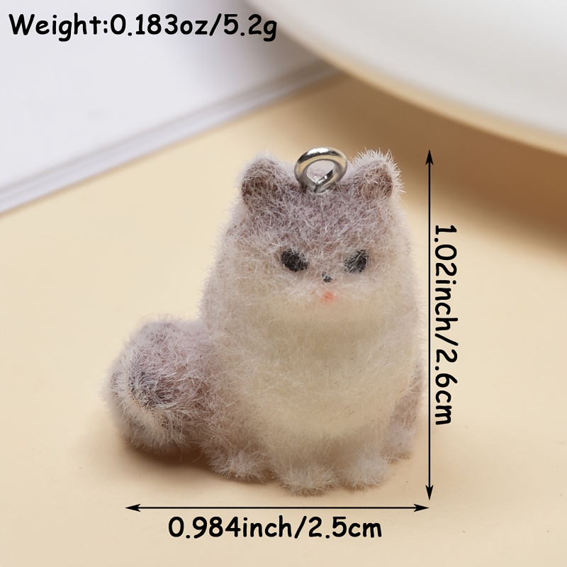 piezas encantadores colgantes gato peluche 3d pendientes Temu