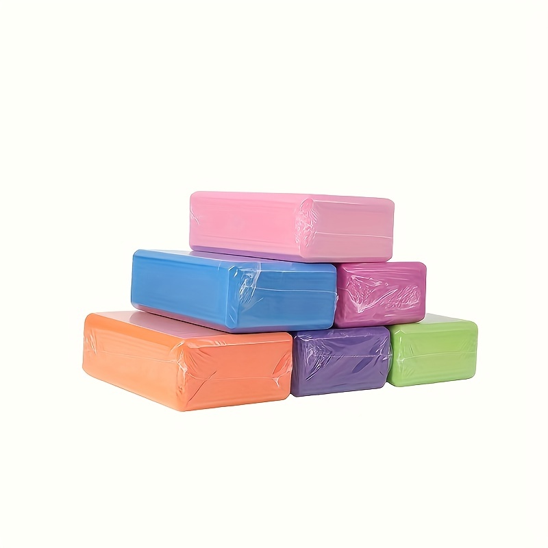 

Set Of Multiple Colors Foam Yoga Blocks - Solid Color Exercise Bricks For Yoga And Pilates, And Comfortable Fitness Props