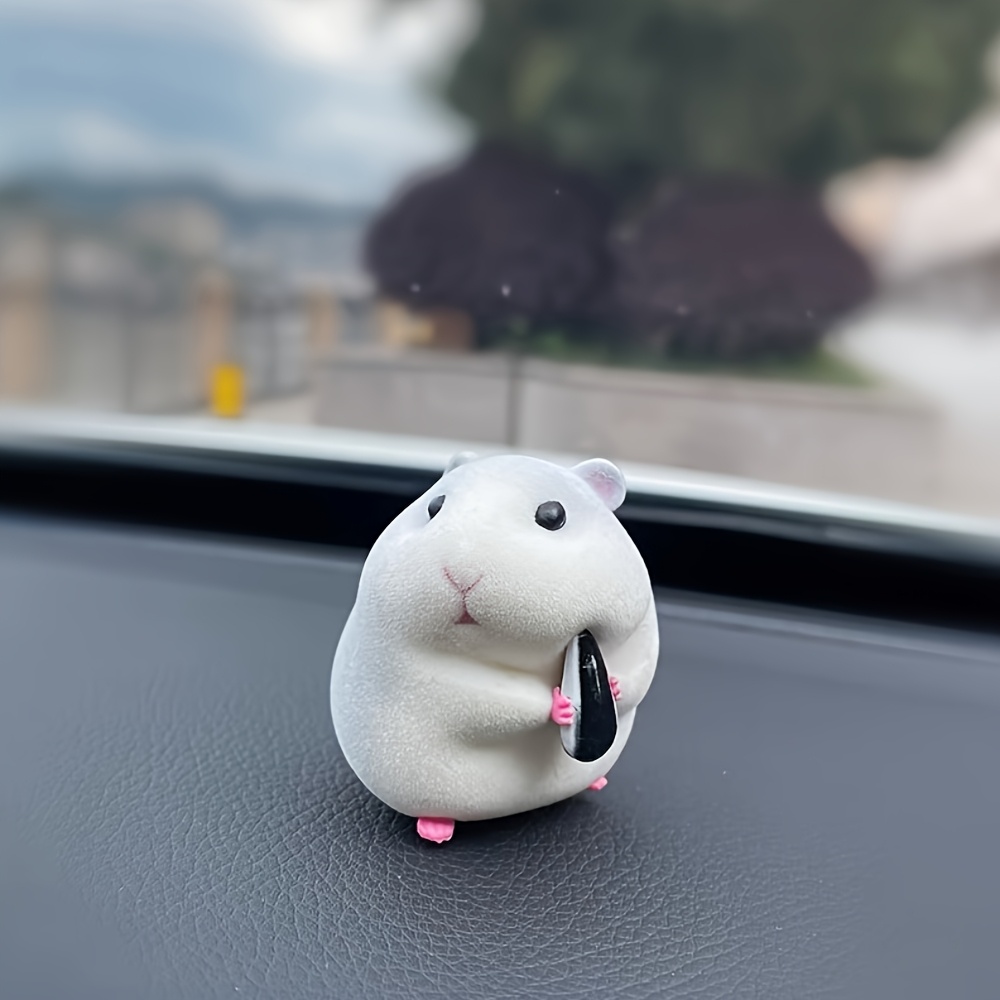 1pc Cute Hamster Car Decoration, Dashboard Ornament For Cars, Interior Accessories