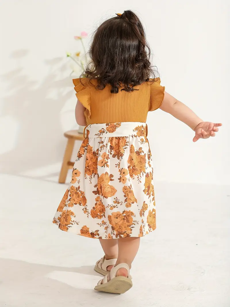 infant baby girl dress summer ruffle sleeve floral - Temu infant baby girl dress summer ruffle sleeve floral - Temu