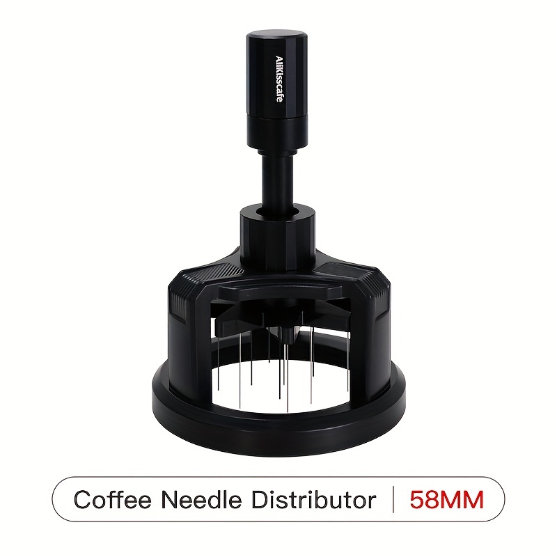 Image of 1pc Coffee Needle Distributor Espresso Distribution Tool Wdt Tool Height Adjustable Magnetic Coffee Stirrer Needle With 0.25mm Stainless Steel Needles For Coffee Powder Distribution Espresso Additions