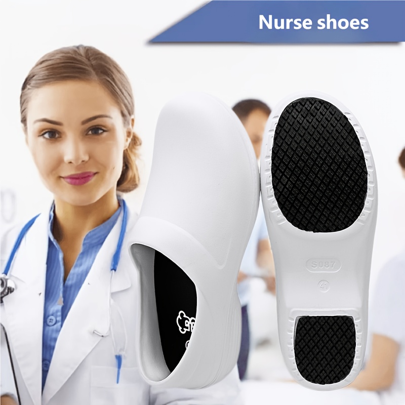 womens food service shoes healthcare shoes cleaning shoes rain shoes   nurse   shoes eva high quality wear resistant healthcare shoes for long standing lightweight comfortable 1pc design business shoes large size 35 2