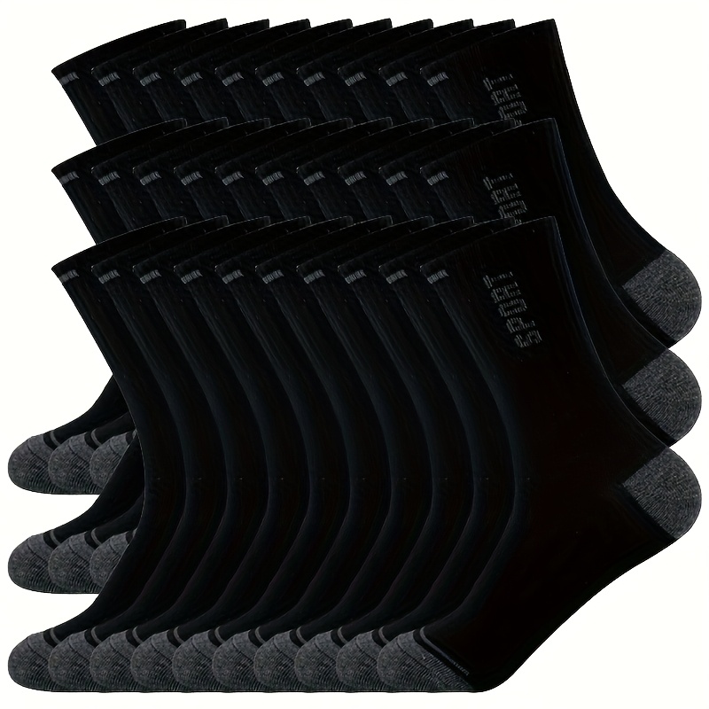 TEMU 20pcs (10 Pairs) Packed Sports Casual Socks Men's Socks Mid-tube Socks Sports Men's Socks