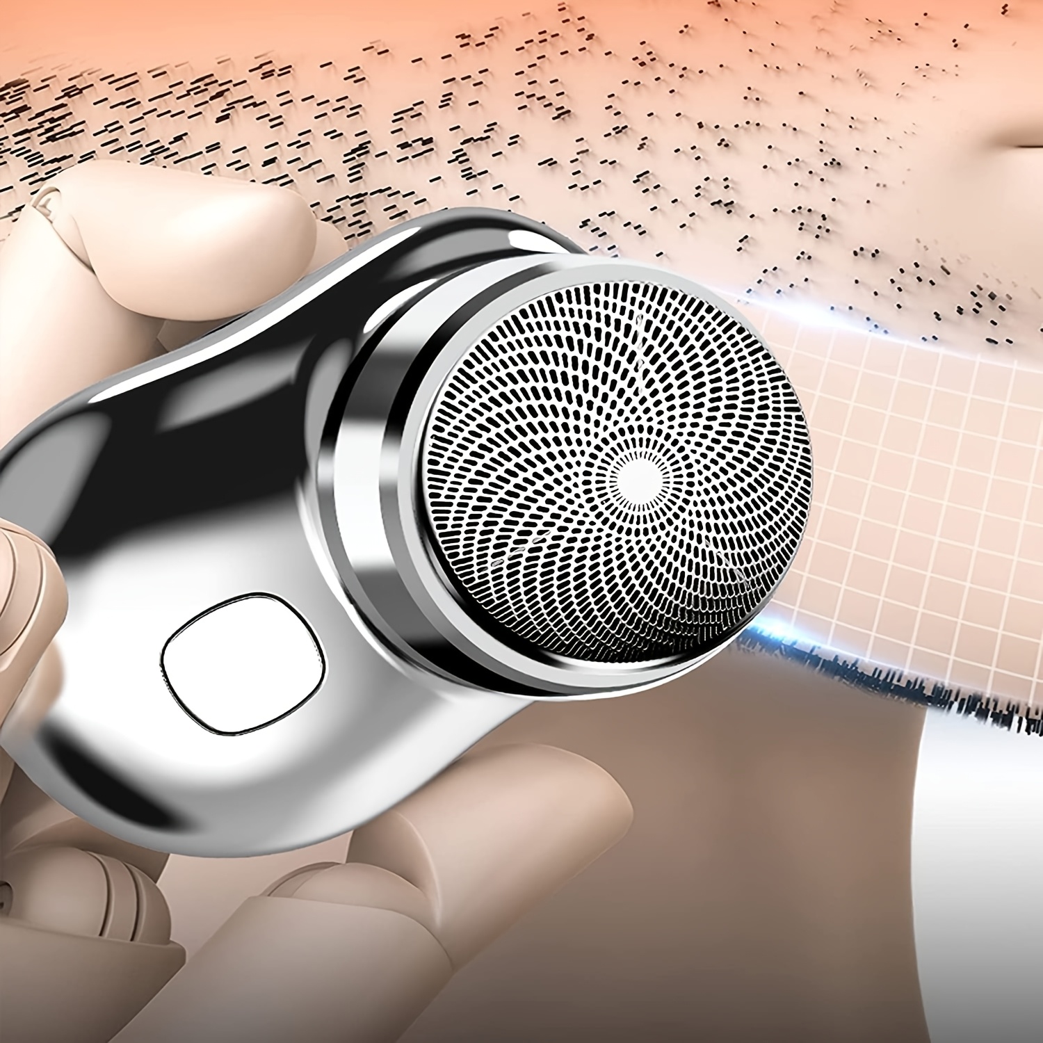 Compact Men's Electric Shaver and Beard Trimmer