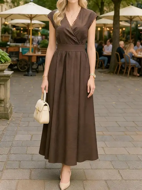 long dress with zipper in front Zipper Detail Maxi Dress Black