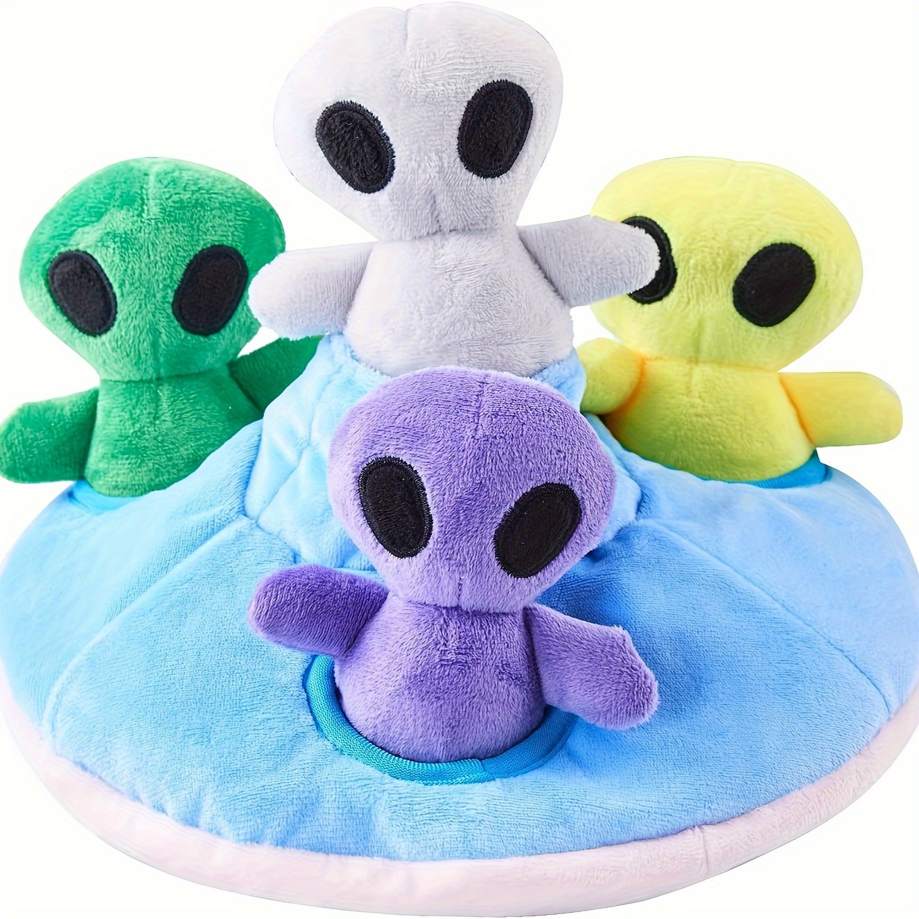 

1pc Cute Alien Design Pet Grinding Teeth Squeaky Plush Toy, Chewing Toy For Dog Interactive Supply