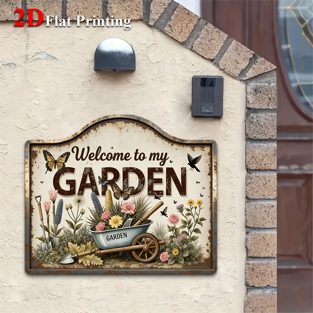 TEMU 1pc, 2d Flat, Signs Metal Sheet Painting Rustic Metal Art: 