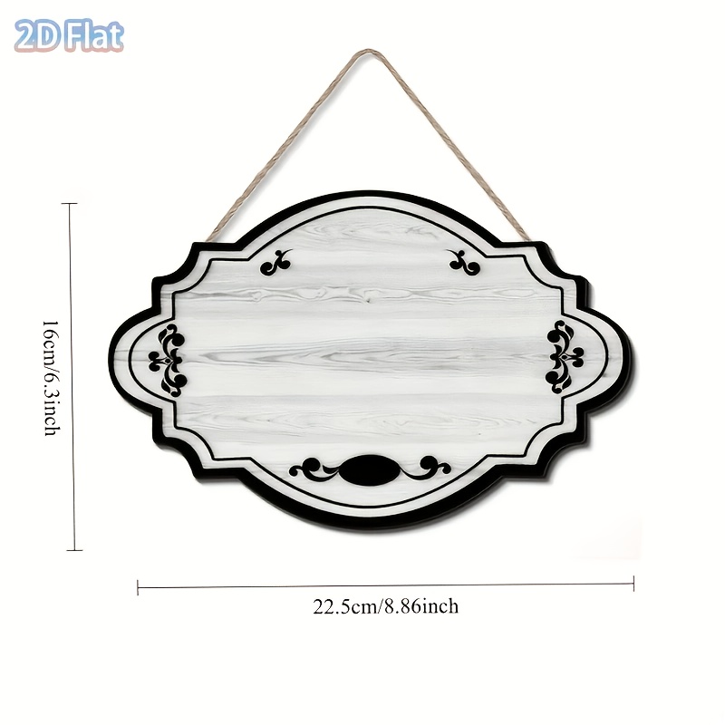 TEMU 2d Flat Customizable Text Wooden Sign Room Wooden Sign Farmhouse Decor Wall Bathroom Hanging Sign