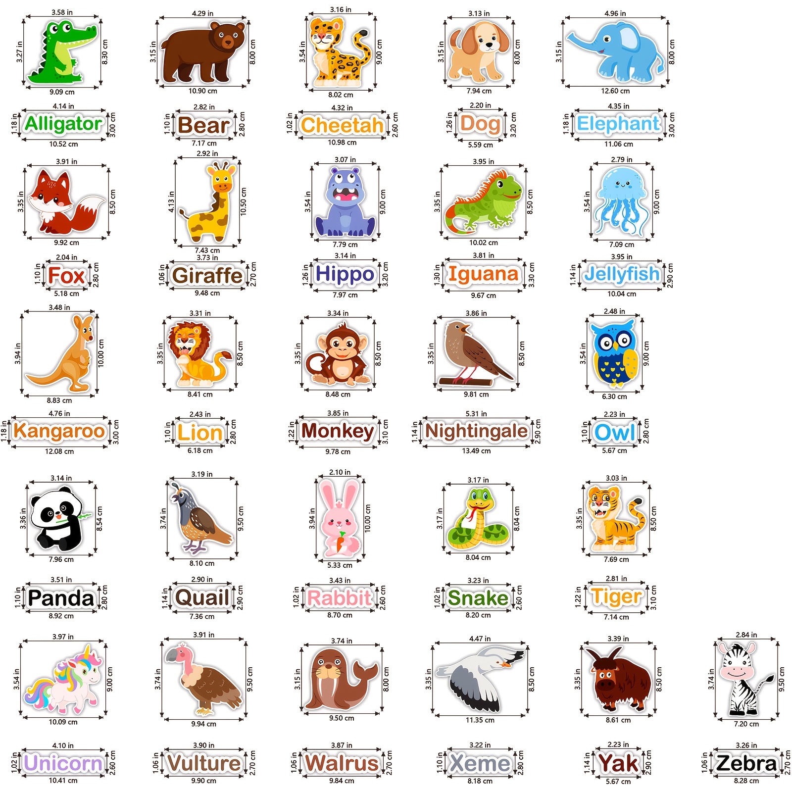 52pcs Animal Felt Teaching Aids for Interactive Learning