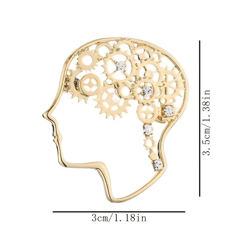 broche vintage avec strass scintillants - de , style décontracté pour hommes – bijoux et accessoires