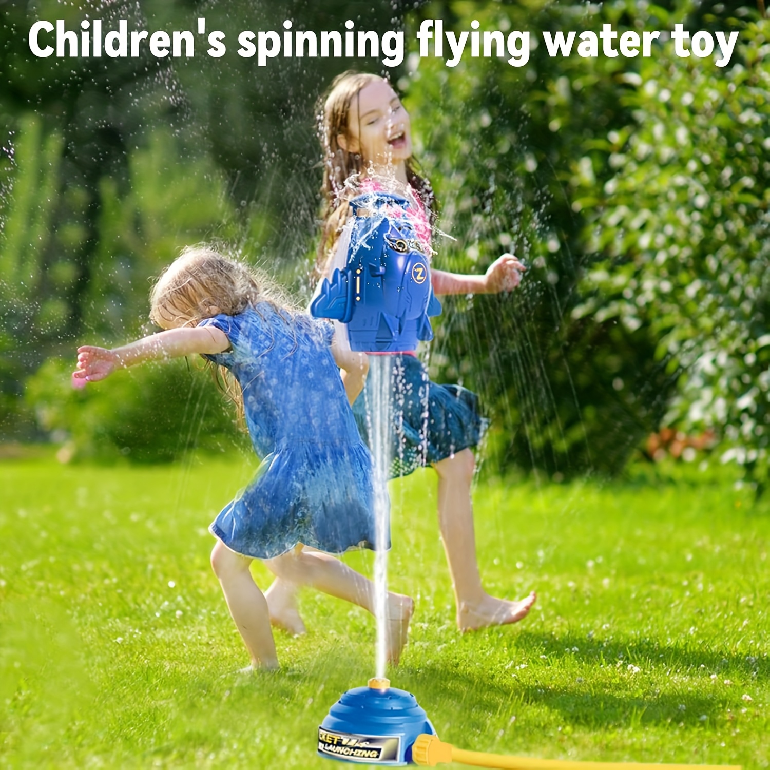 Kids Sprinkler Toy with Adjustable Nozzle Red & Yellow