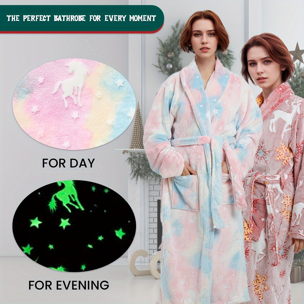 

Bathrobe With Cartoon Print - Cozy, Machine Washable For Shower & Sleep