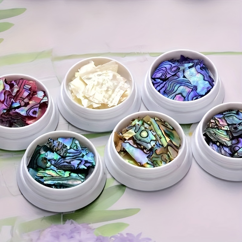 

Ultra-thin New Abalone Shell Slices, Natural Paua Shell Nail Art Decorations, Iridescent Nail Design Flakes For Diy Manicure Design & Accessories