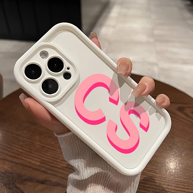TEMU Phone Case: Personalized Customized Name Initials Letters Diy Phone Case Compatible With Iphone 18 17 16 15 14 13 12 11 Pro Big Letters