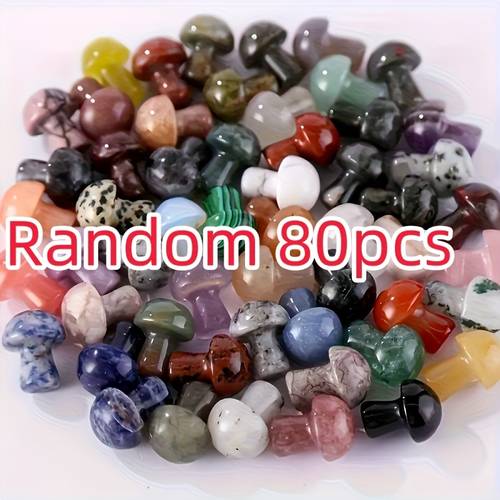 30 50 80pcs random 2cm mushroom decoration whimsical diy micro landscape flower pot decoration small colorful and home decoration accessories
