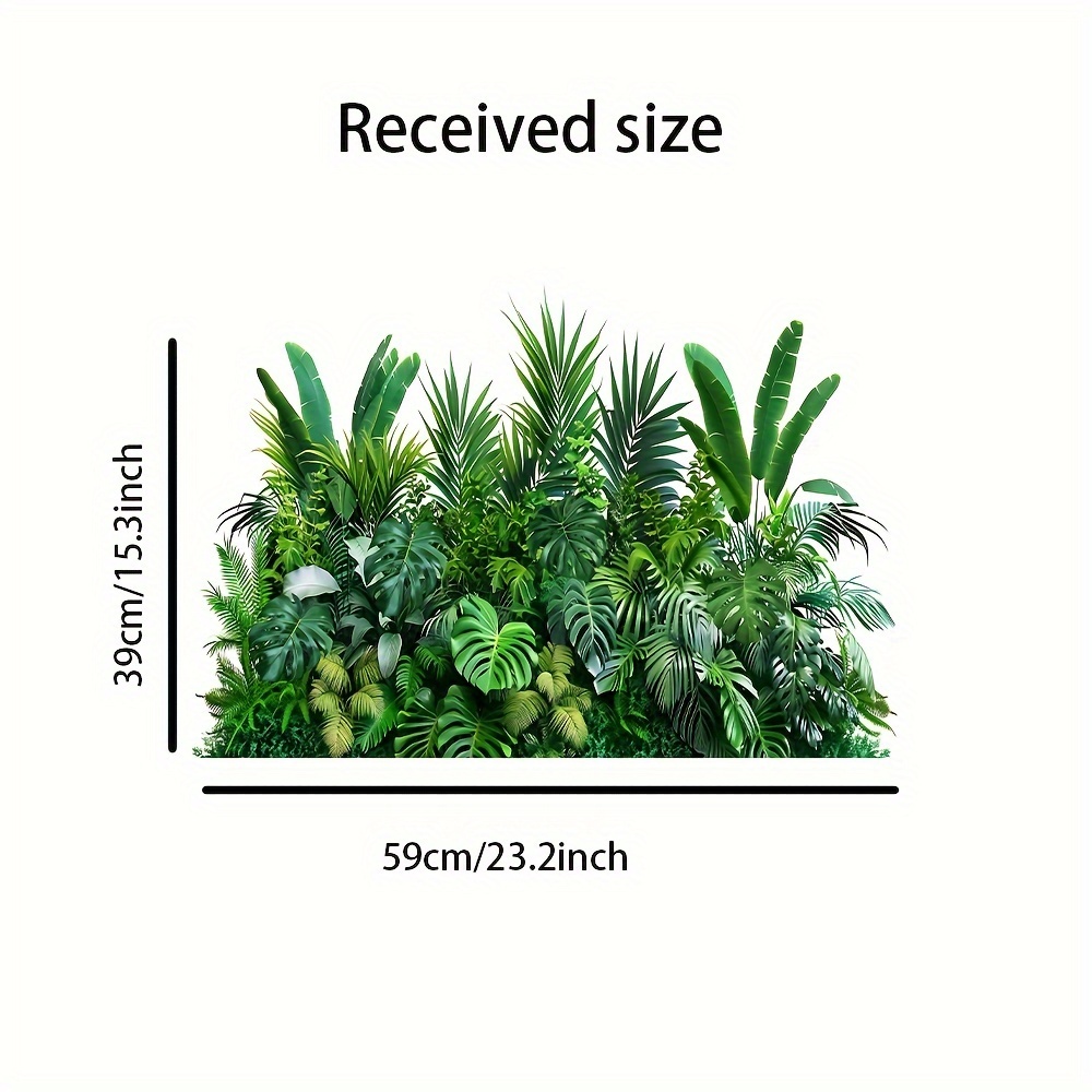 Image of 1pc, Leaf And Turtle Leaf Sticker, Plant Wall Sticker, Bathroom, Living Room And Bedroom Decorative Sticker, Toilet Sticker