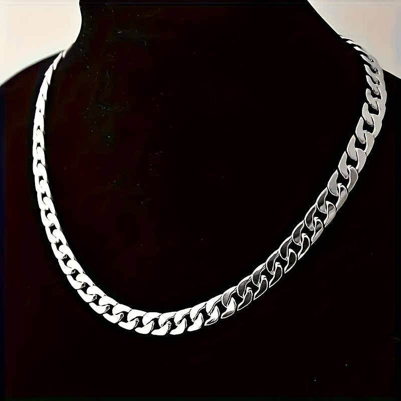 

Cuban Necklace 925 Silver, Fashionable , Trendy Wearable , Prevent Allergies, Gift, Complimentary Beautiful Packaging Box