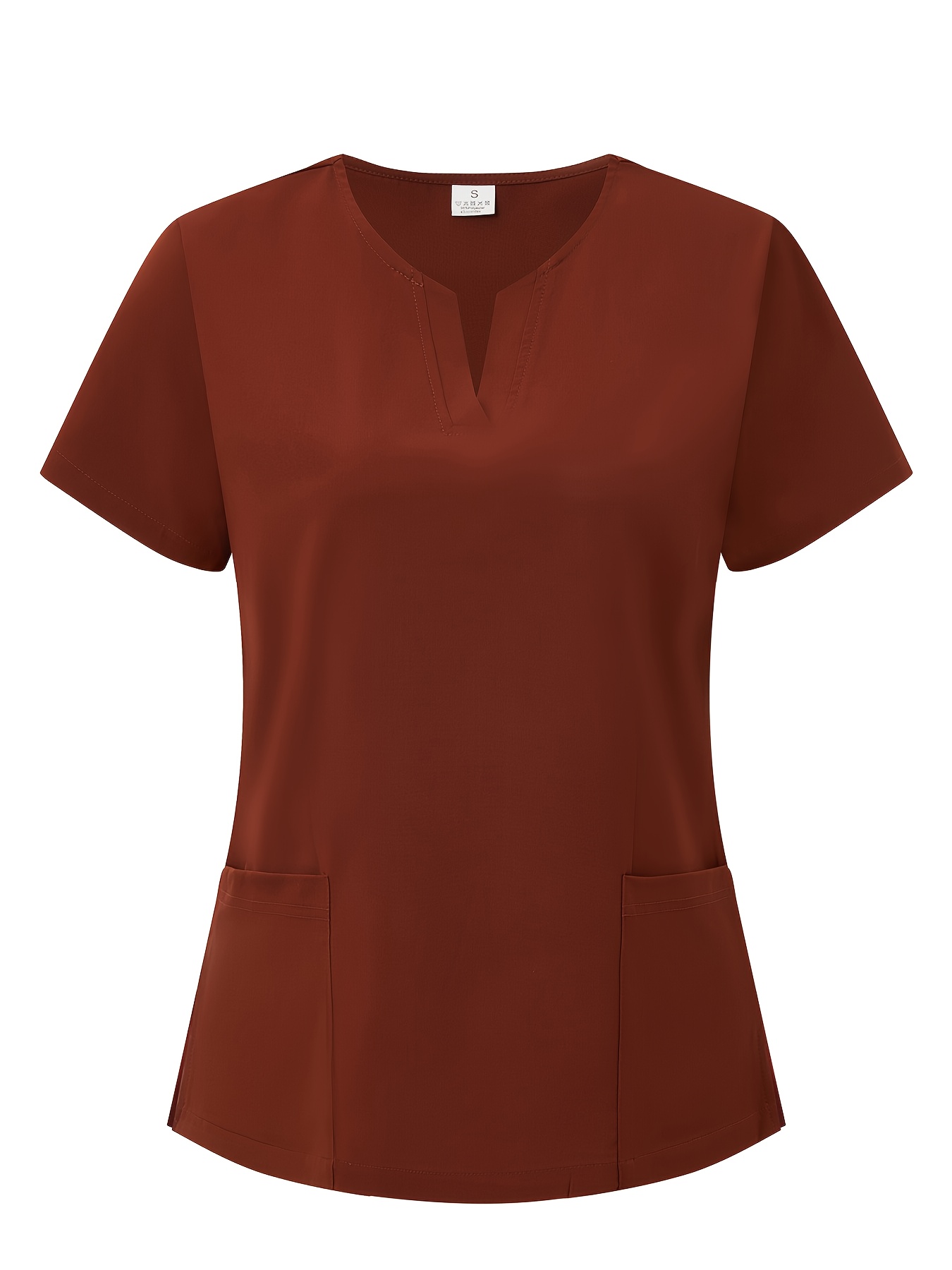 Uniforme d infirmière élégant à col   et manches courtes pour femmes - Scrubs     avec poches, lavable machine vêtement de travail toutes  s pour hôpital,  , œuvre   confortables &   imprimé numérique coupe régulière style décontracté adaptés aux     pratiques faciles entretien polyvalents accessoires infirmières