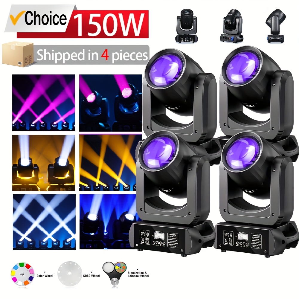2 4pcs 150w rgbw 8 8 gobo stage light dj disco light 12ch professional moving   wedding   ambient light