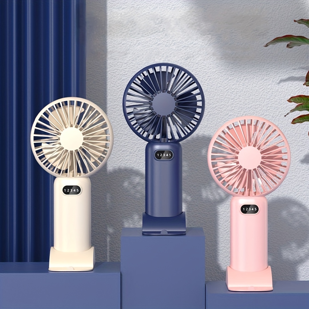 

Portable Mini Usb Rechargeable Personal Fan With 5 Speed Settings, Wearable Design, And Lithium Battery - Quiet And Powerful Handheld Fan For Indoor And Outdoor Use With Cord Included