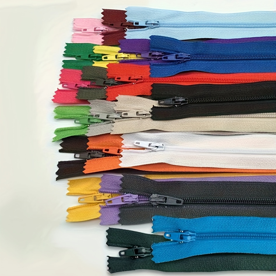 100pcs Assorted 7.86" Zippers For Sewing, & - -end Fly Zippers