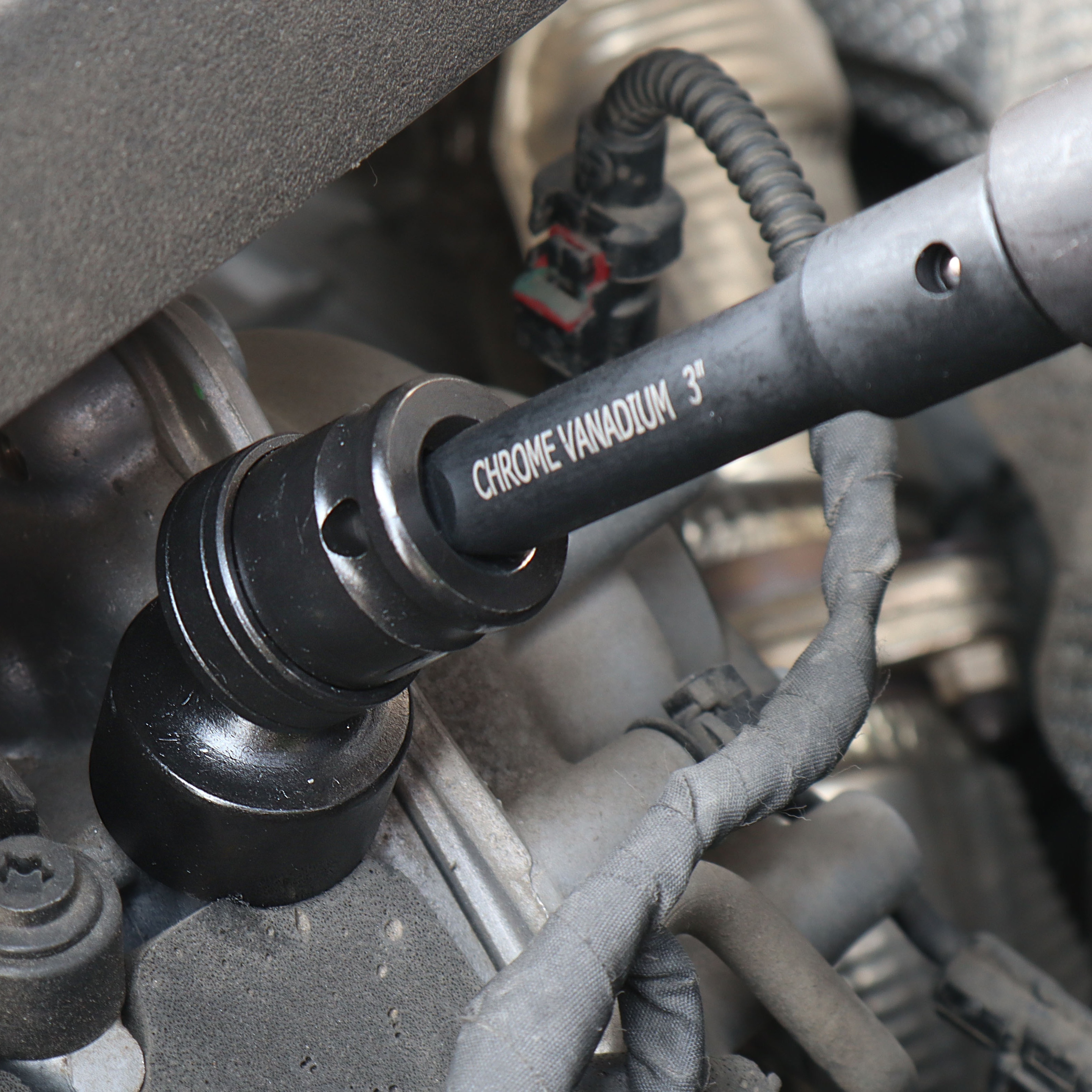 15pcs Impact Universal Socket Set, 3/8"inch Drive Professional Swivle Head Automotive 8-22mm Repair Tool - Image 6