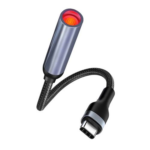 1pc 2pcs usb c igniter plug in mobile phone computer used with a blow portable emergency ignition automatic seconds high quality alloy table no charging suitable for outdoor camping use holiday gifts etc it has built in airflow sensor can sense the blowing action and start supply not applicable to phones