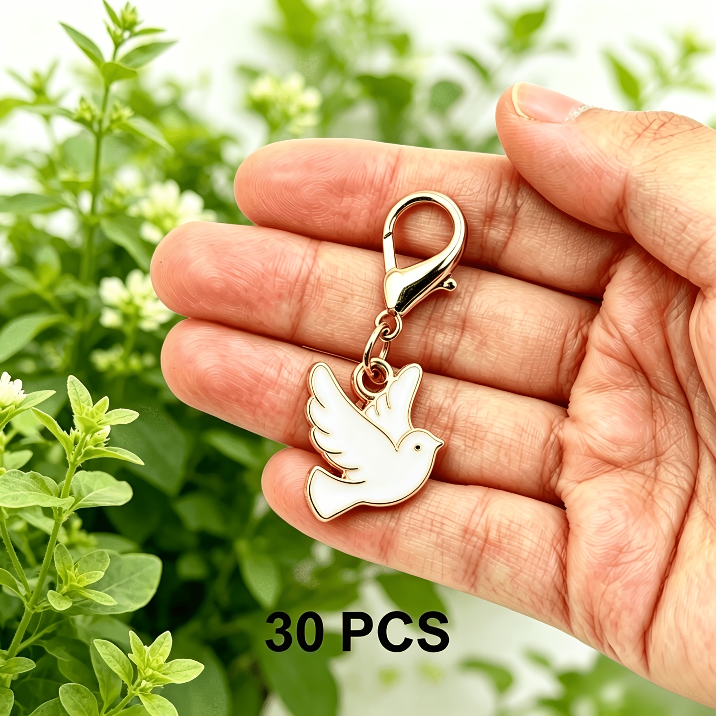 TEMU 30pcs Peace Lobster Clasp Keychains, Enamel Backpack Bag Charms, Fashion Pendants For Teen, Back-to-school Gifts, Birthday And Wedding Party
