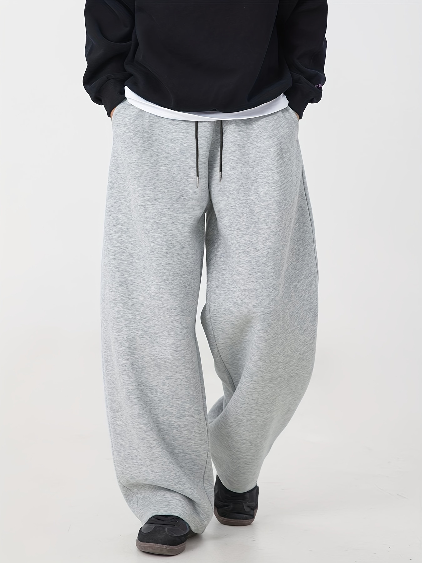 Men'S Casual Sweatpants with Elastic Waist and Drawstring | Comfortable Long Pants, Perfect for Streetwear and Daily Wear, Slight Stretch Fabric, Geometric Pattern, Pocket Details