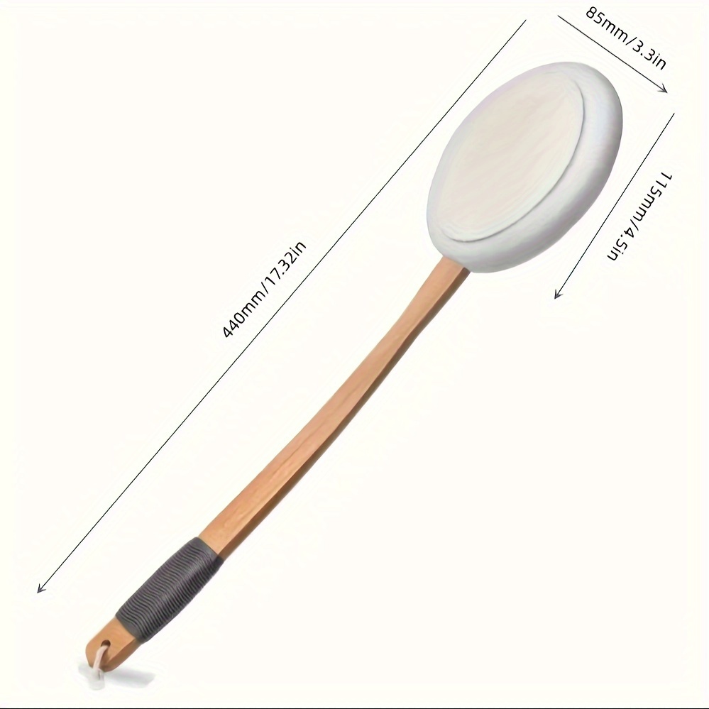 Eva Brush Head Bathing And Polishing Model With High Elasticity Foam Material And Wooden Handle