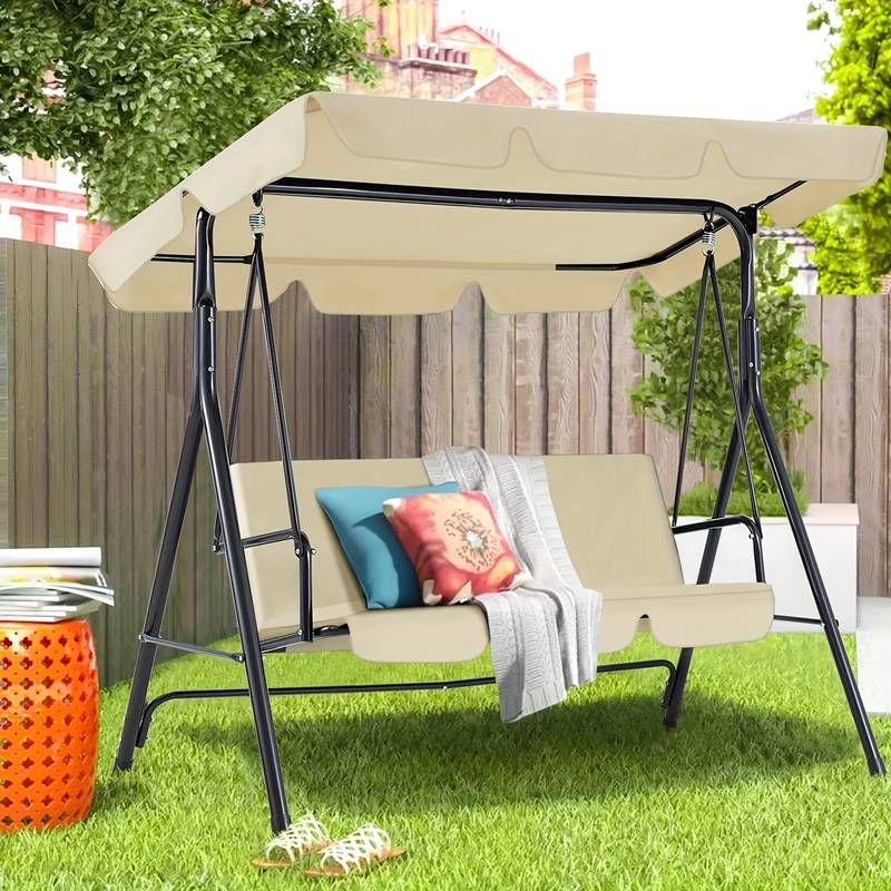 Balancoire Exterieur Enfant Outsunny 3-Seat Patio Swing Chair