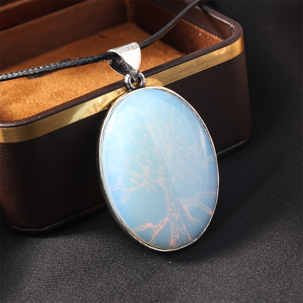 

1pc Natural Stone Opal Pendant, Suitable For Daily Wear