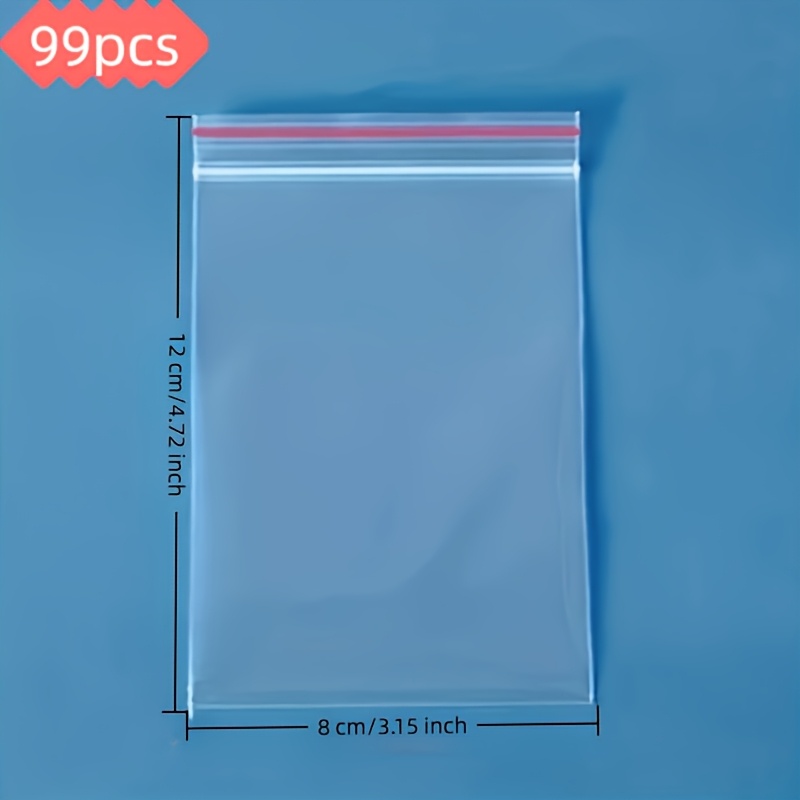 TEMU 99pcs Transparent Self-sealing Storage Bag Set, Available In Multiple Sizes, Suitable For Categorizing And Storing Jewelry, Beads, Parts, And