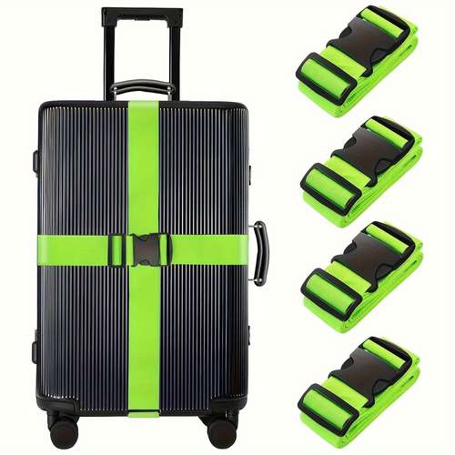 Vividwise 4 Pack Luggage Straps For Suitcases Travel Belt Wide