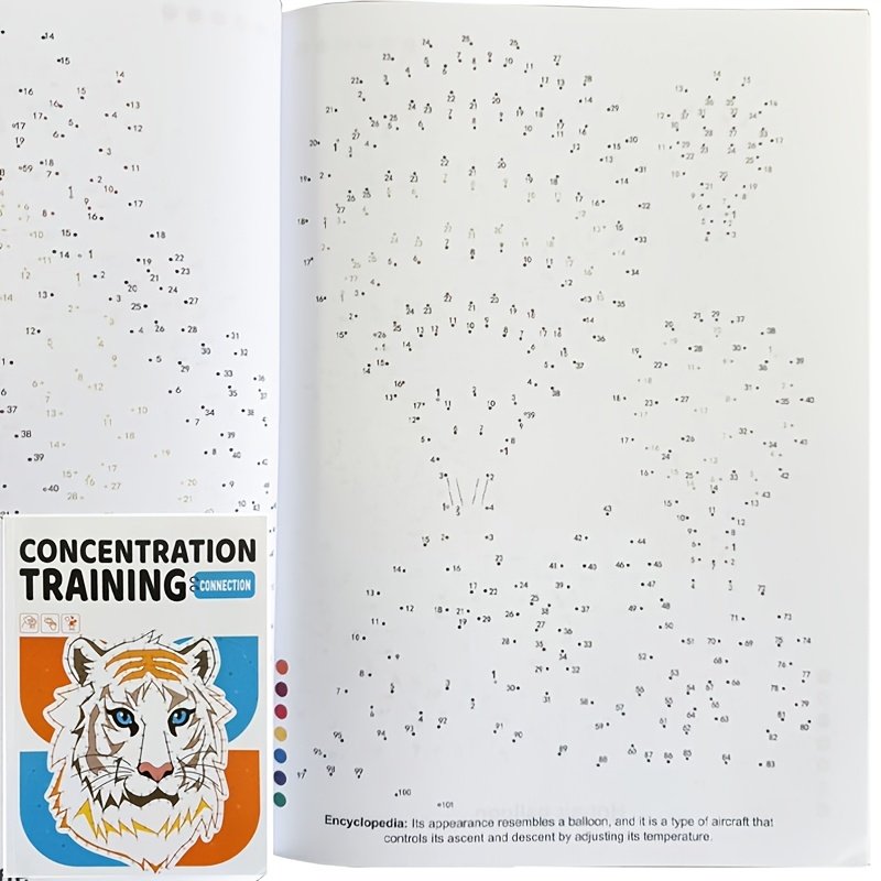Connect The Dots, Fun Activity Book, Connect- Drawing, Pen Control Training, Colorful Page Drawing Book, Perfect Birthday And Holiday Gift, 48 Pages