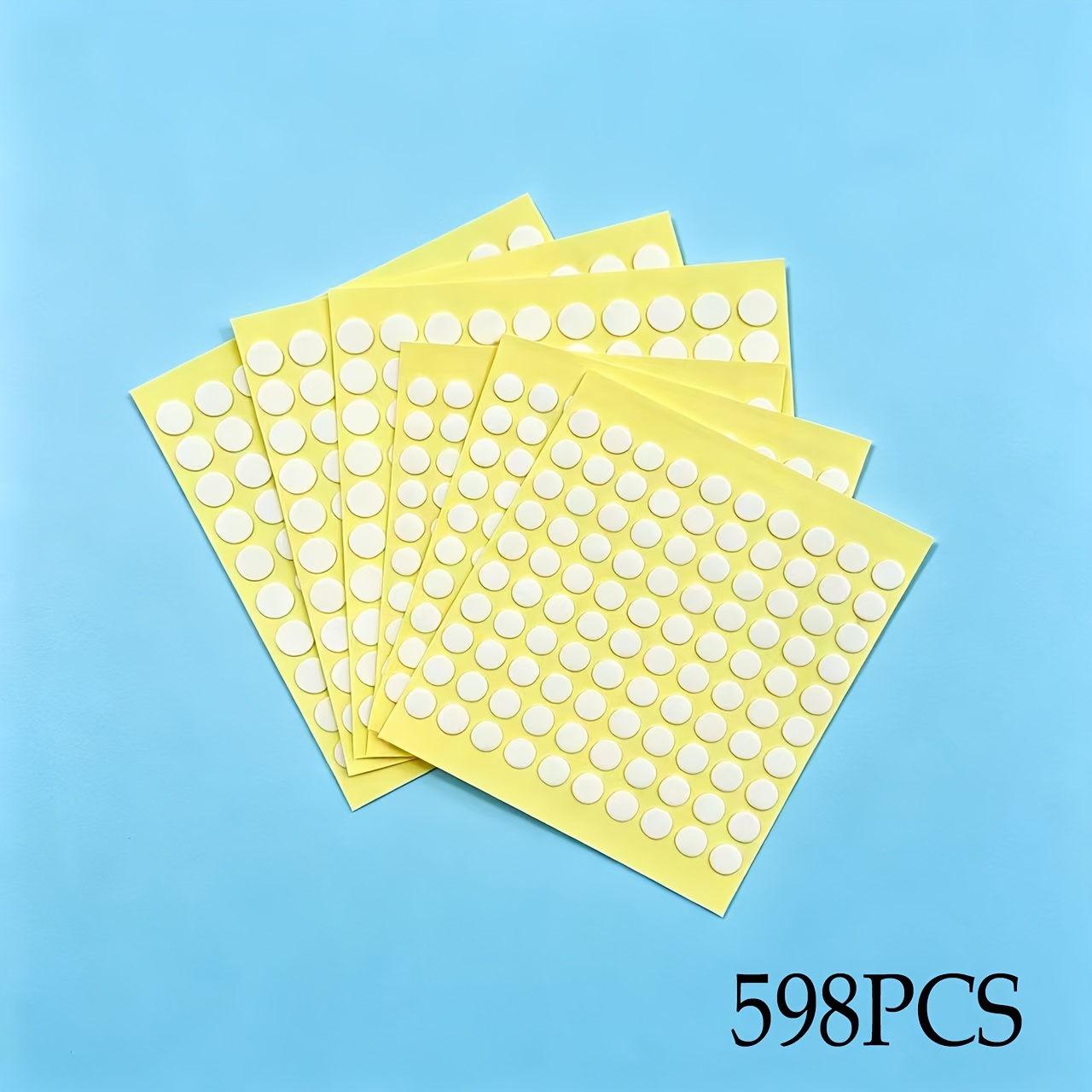 TEMU 598pcs Clear Removable Double-sided Adhesive Dots, 1cm/0.39 Inch & 0.8cm/0.31 Inch Sticky Mounting Dots For Wall Posters, Crafts & Balloon Decor