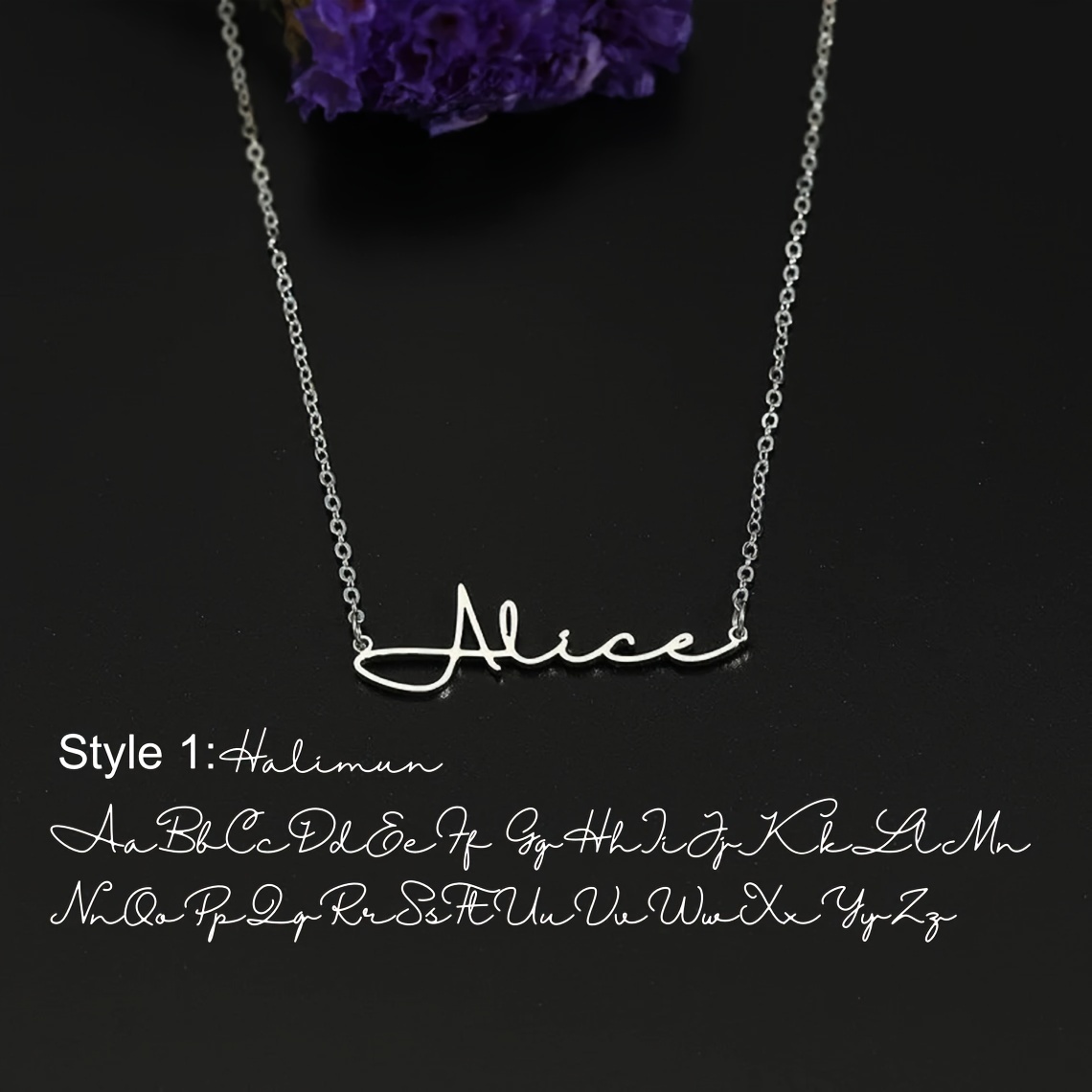 Stainless Steel Custom Name Necklace With Font Options, Personalized Fashion Jewelry For Women's Casual Attire
