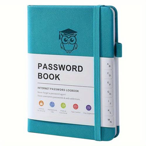 journal secure hardcover notebook with alphabetical tabs for easy organization seniors internet password logbook address organizer and pocket sized convenie