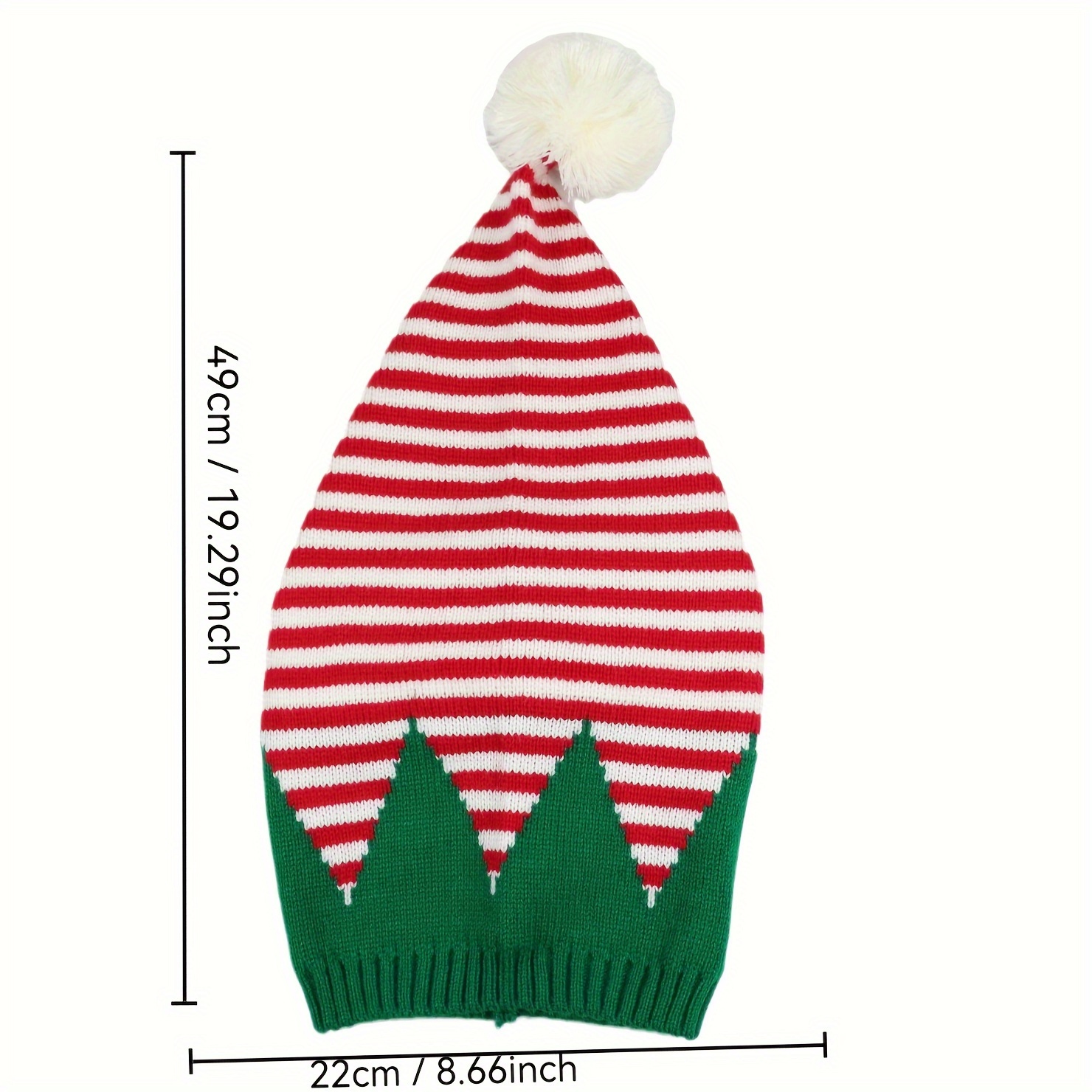 

Cozy Knit Christmas Hat For Adults - Holiday Party Accessory, Polyester
