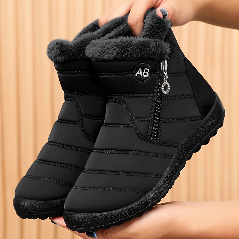 Unisex Wide-Fit Fleece-Lined Snow Boots