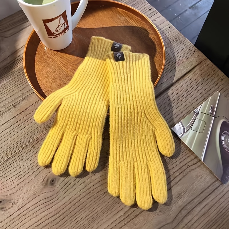 TEMU 10-color Options For Women's Winter Gloves, Solid Cable- Warm Stretchy Fingerless Gloves, Soft And Comfortable, Ideal For Daily Driving And