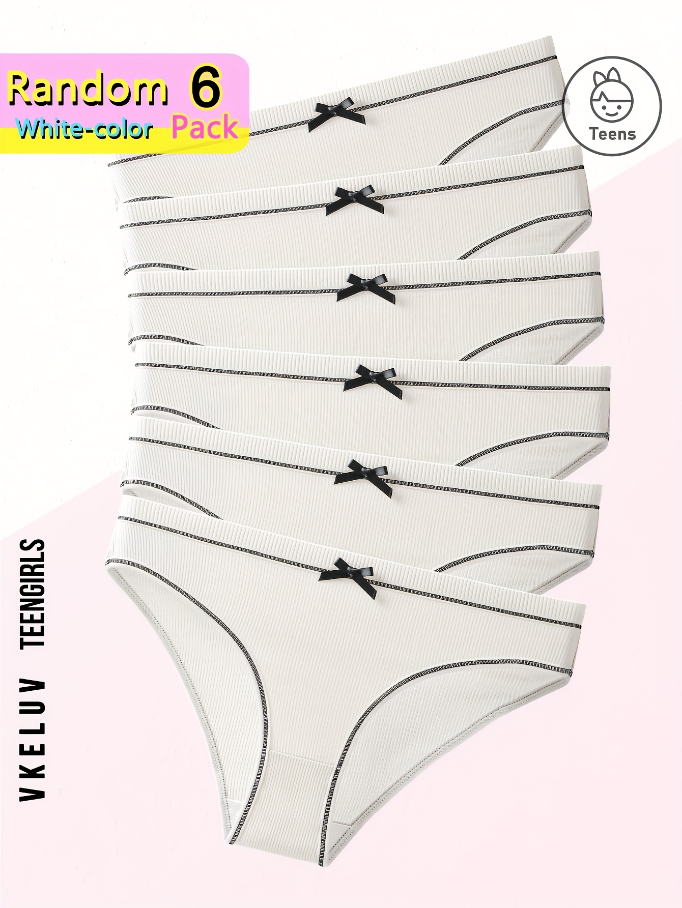 Kinder Mädchen Slip Unterhose 3er Pack Creme Baumwolle Gr. 152 164 – GmbH