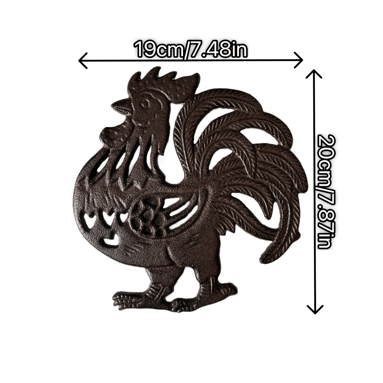 TEMU Iron Tripod Animal-themed Heat-resistant Trivet, Rustic Pot Protector Mat, Non-slip Design, Suitable For Kitchen Decoration And Countertop